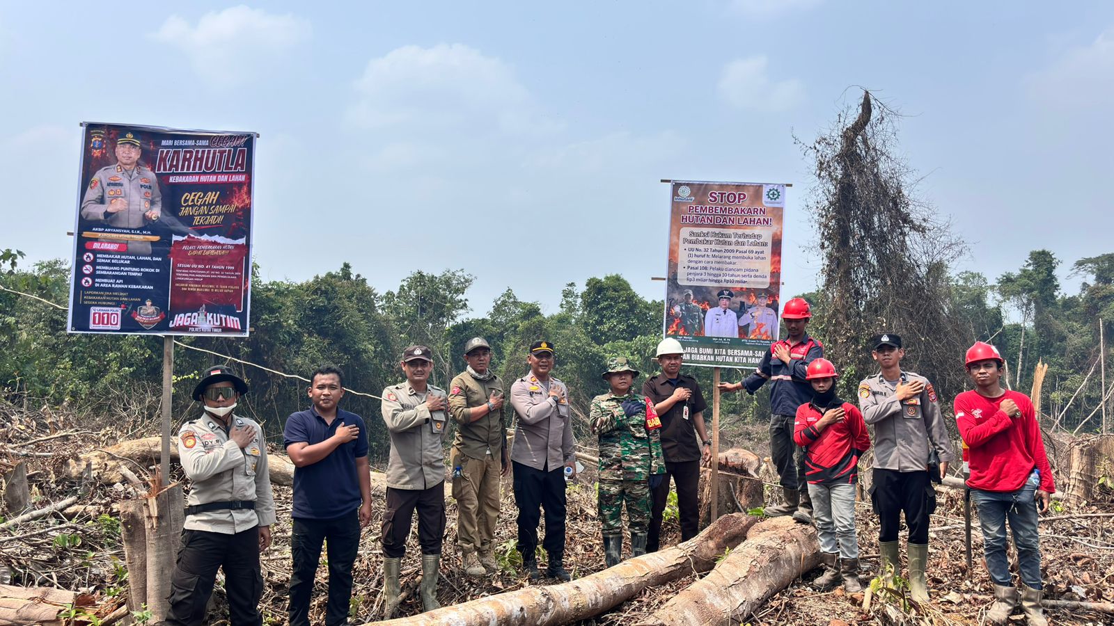 Polsek Muara Ancalong Perkuat Pencegahan Karhutla di Hutan Konservasi Long Pejeng